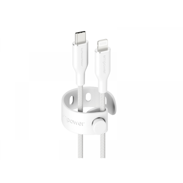 empower by PanzerGlass 60W USB-C - Lightning 1.2m-es töltőkábel (EM41725) ezüst fehér